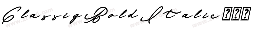Classiq Bold Italic字体转换